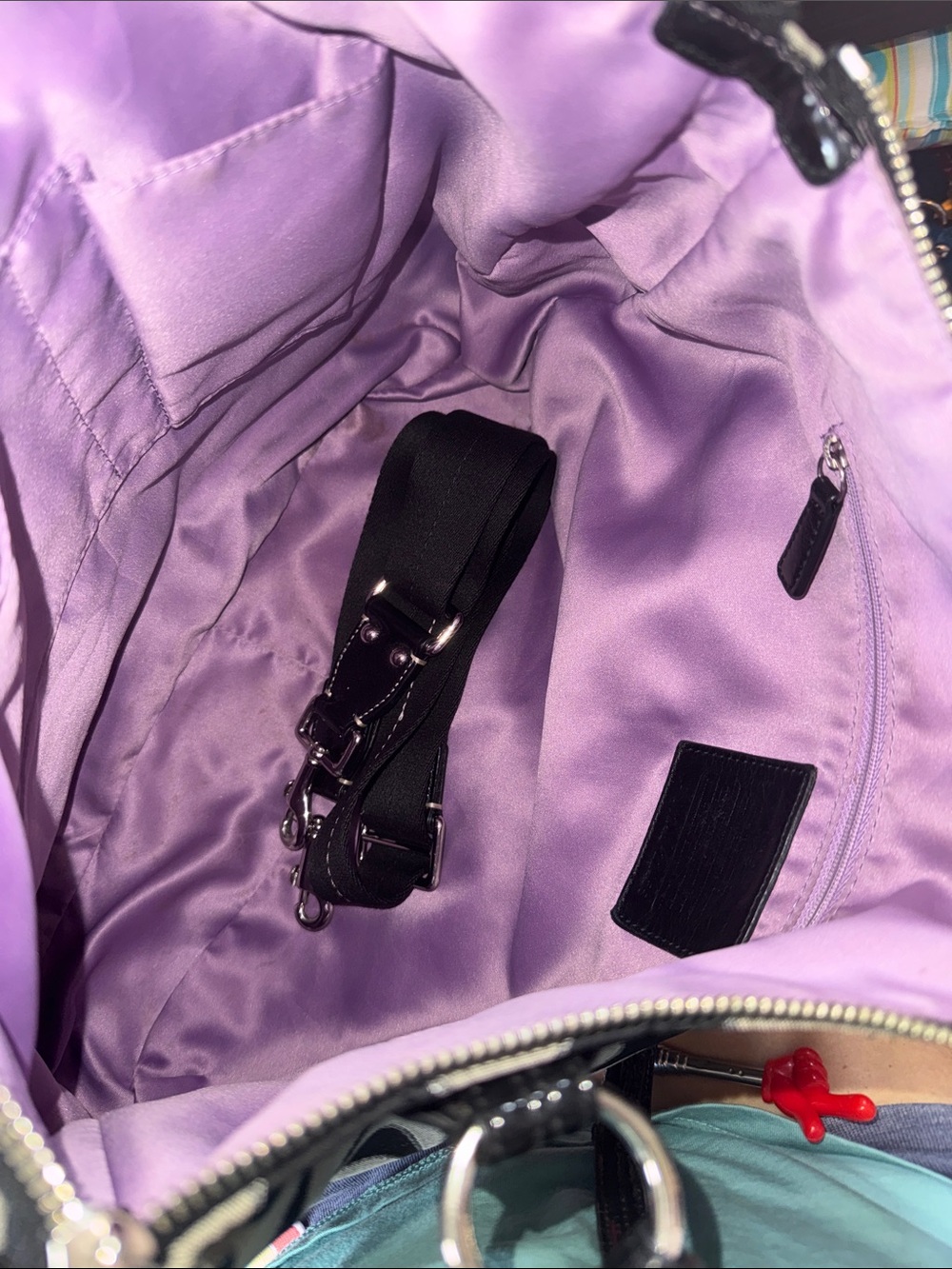 Coach Poppy Signature Metallic Hallie Tote - Picture 13 of 17